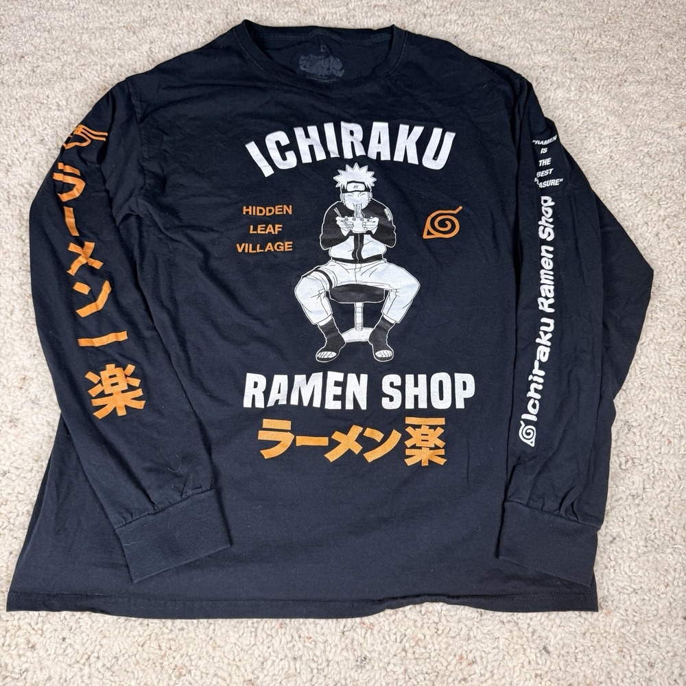 Shonen Jump Naruto Shippuden Ichiraku Ramen Shop‎ Long Sleeve Men's Large